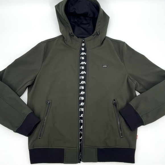 LEVIS Hooded Softshell Full Zip Bomber Jacket - Picture 7 of 15